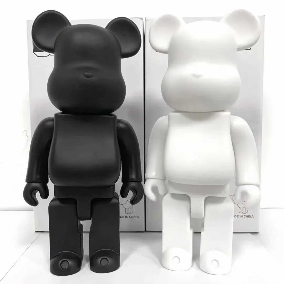 28cm Bear Statue Paint Block Bear Decor Desktop Ornaments Living Room Bear Floor Sculpture Home Decoration Kids Birthday GiftsT250310