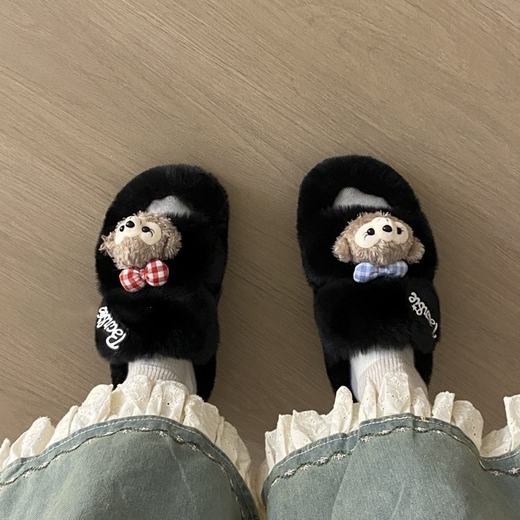 Soft Soled Bread Slippers Multifunctional Hairy Slippers For Women s Spring And Summer 2025 Fashion Designer New Sandals Thick Soled Cotton Slippers F