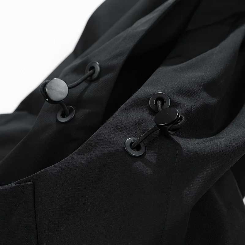 2025 Spring New Mens Casual Jacket Korean Fashion Outdoor Waterproof Hooded Winbreaker Loose Coat Plus Size 5XL 6XL 7XL 8XLT250311
