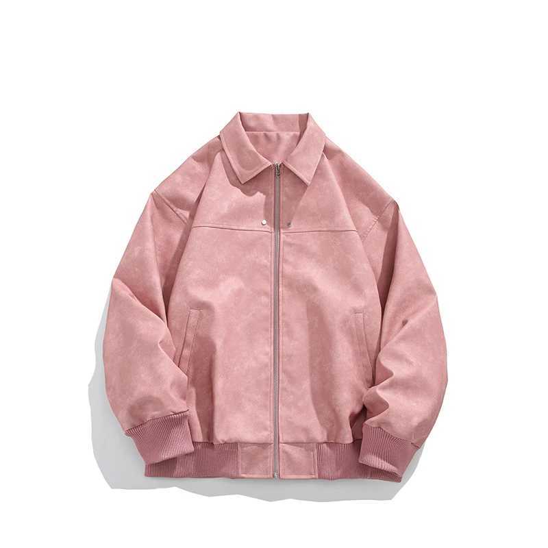 Autumn Mens Leather Jacket Fashion Vintage Biker Motorcycle Faux Leather Coat Women Casual Windbreaker Bomber Loose OvercoatT250311