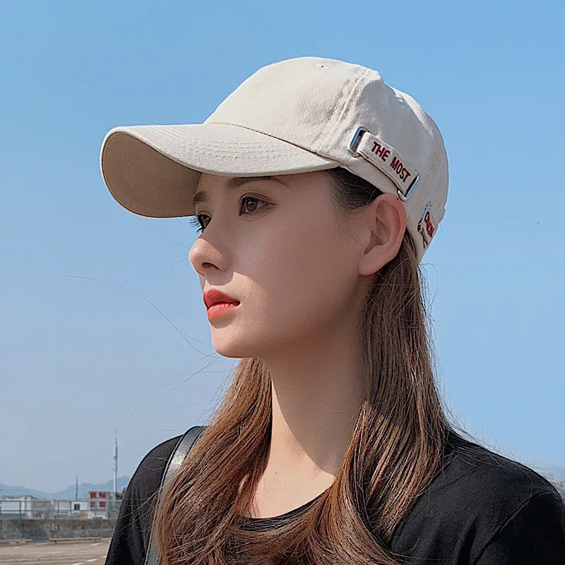 Casual Baseball Sun Hats Summer Fashion Dad Golf Hat for Women SunProtection Visor Cap with Ponytail Hole 250311