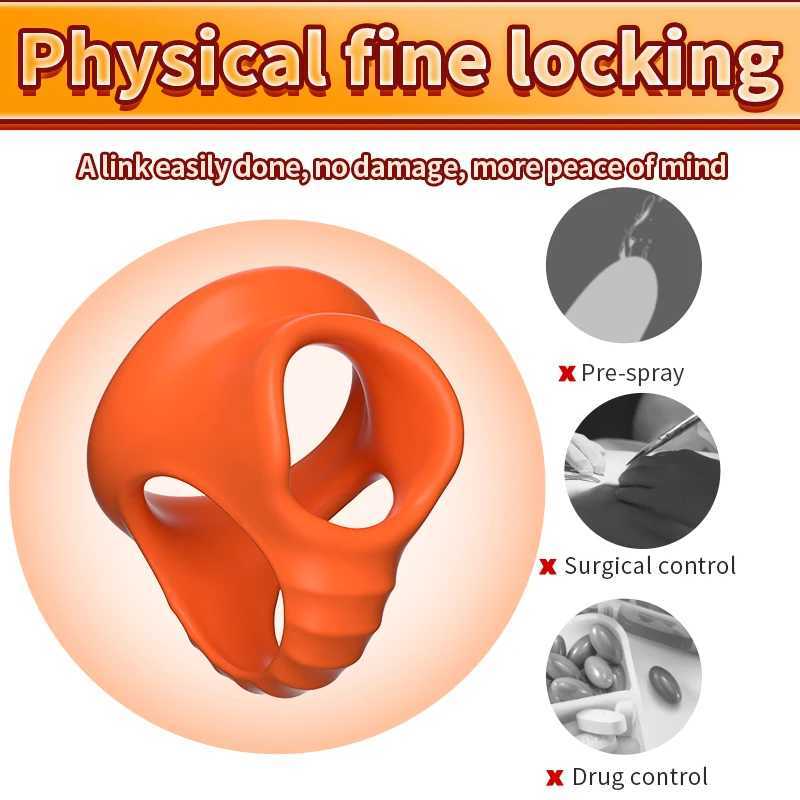 Reusable Penis Ring Silicone Cement Lock Ring Delay Ejaculation Time Lasting Cock Ring Sex Toys For Men Couples Adult ProductsXJ250311