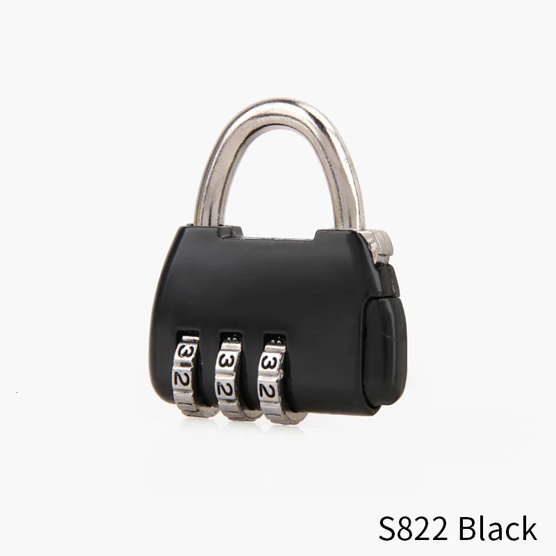 Mini Password Digit Code Bag Locks Black High Quality Travel Luggage Suitcase Combination Lock Padlocks Case Accessories 250311