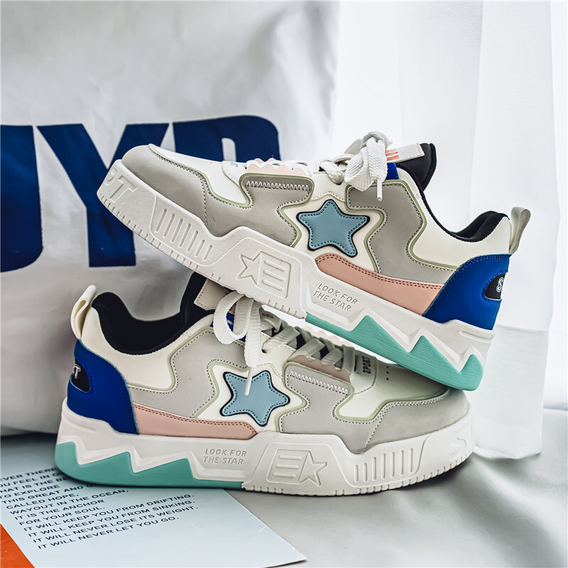 Men's Sports Shoes 2025 Designer's New Breathable Sports Casual Board Shoes, Star Trend Versatile Youth Niche Design Fashion Shoes