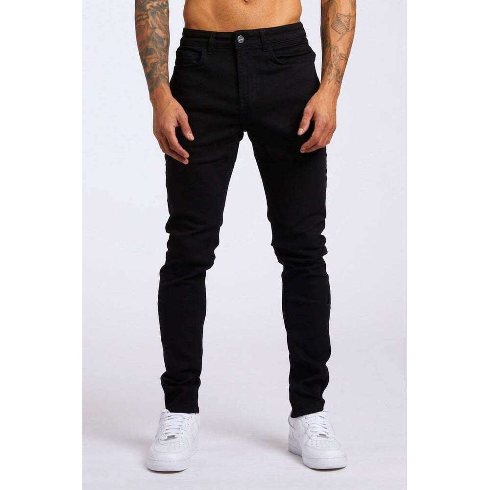 European and American pants ins black slim fit high waisted denim shorts men's 2025 new casual fashion trend clothing