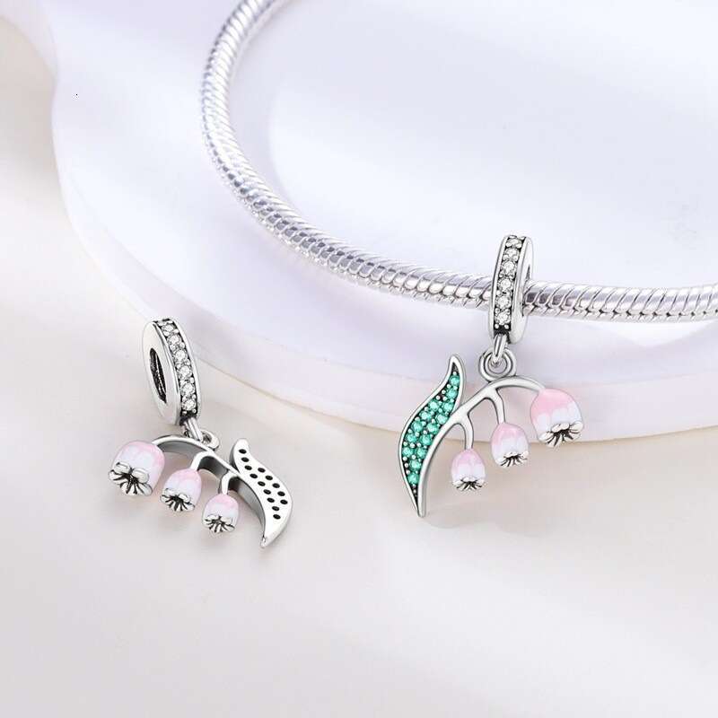 925 Sterling Silver Cute Mushroom Charms Cactus pendant Bicycle beads DIY bracelet necklace for women jewelry making gift