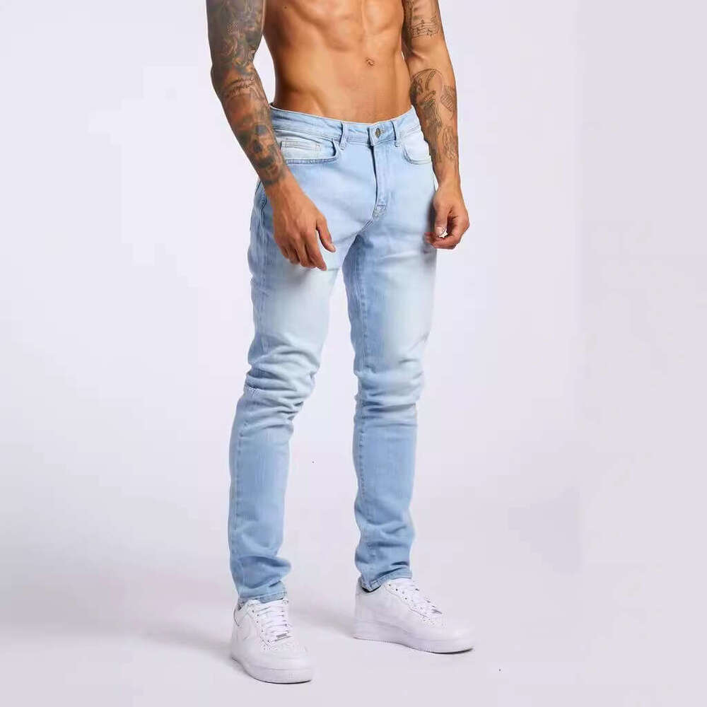 European and American pants ins black slim fit high waisted denim shorts men's 2025 new casual fashion trend clothing