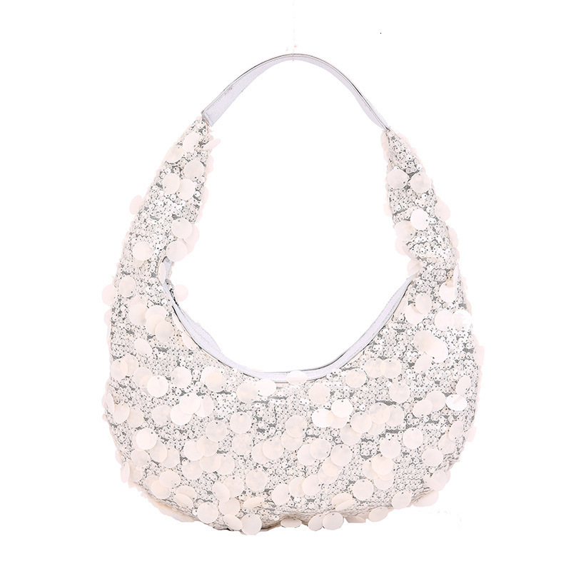 Internet Celebrity Armpit For Women 2024 New Fashion Sequin Dazzling Western Same Style Single Shoulder Dumpling Bag