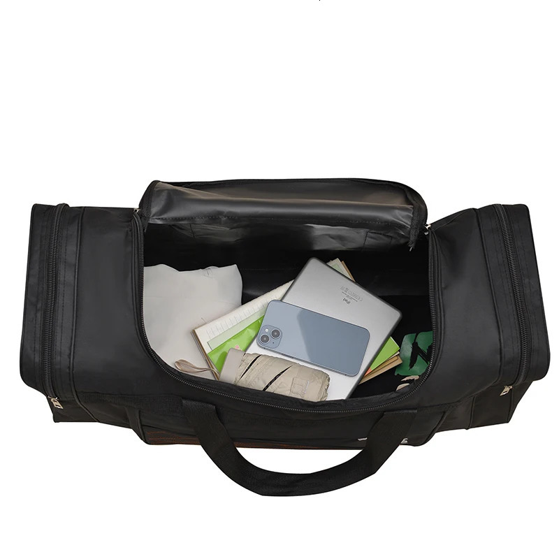 Large Capacity Handheld Travel Bag Unisex Folded Portable Durable 60 Liters Moving Luggage Fashion Storage Shoulder Duffle 250311