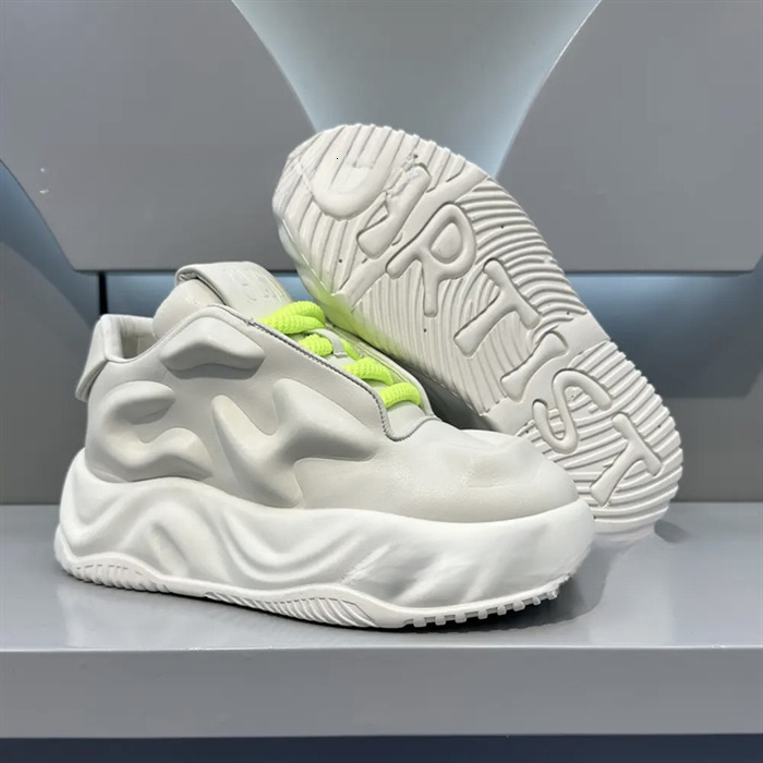 2025 Designer Spring Thick Soled High Rise Sneakers Internet Famous Fashion Shoes Fashion Niche Style Outdoor Shoes Multi-function Casual White Shoes