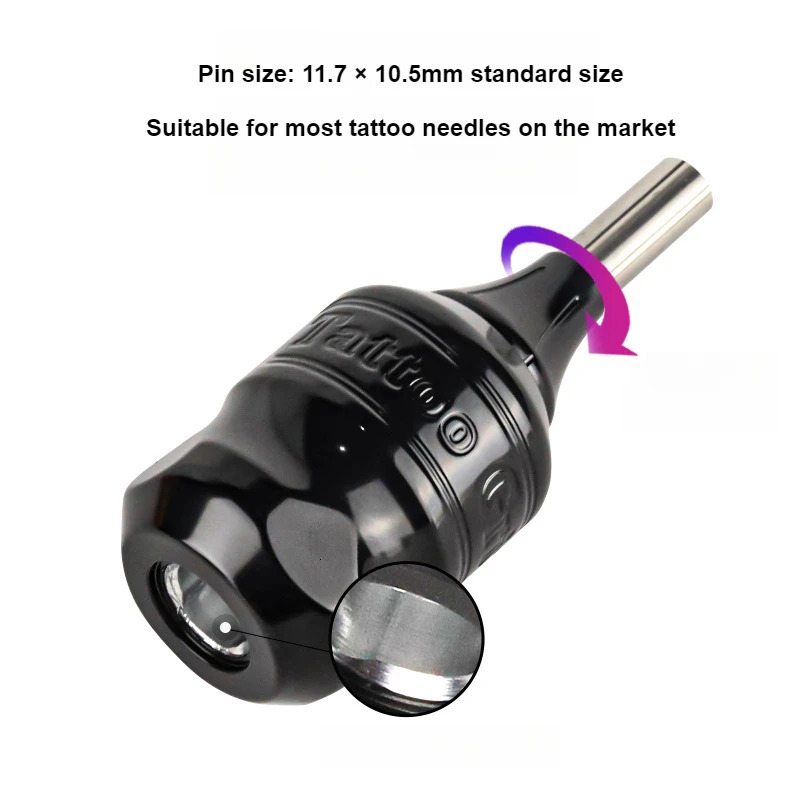 32MM Aluminum Alloy Tattoo Grip With Back Stem Aluminum Alloy Handle Grip Tattoo Tube Tip Two Colors Body Art Supplies Artists 250306