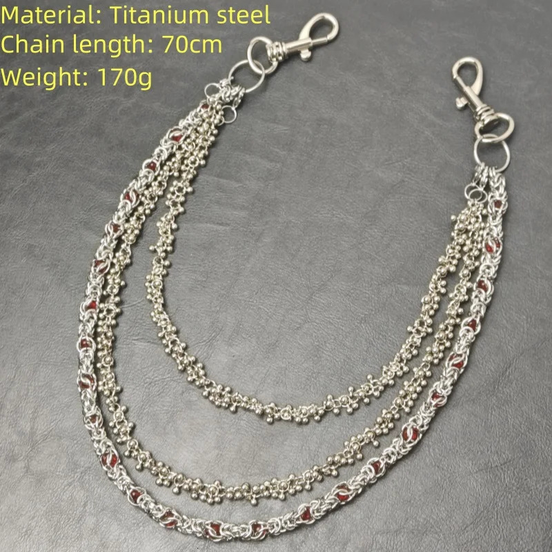 Fashion The Earth Round Bead With Keel Combination Chain For Punk Pants Unisex Ones Waist Hip Hop Key Chain y2k 250303