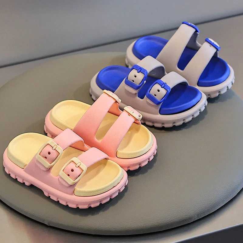 Children Slippers Summer EVA Boys Girls Baby Detachable Non Slip Home Soft Soled Slipper Simple Fashion Kids Beach Shoes SandalsT250311