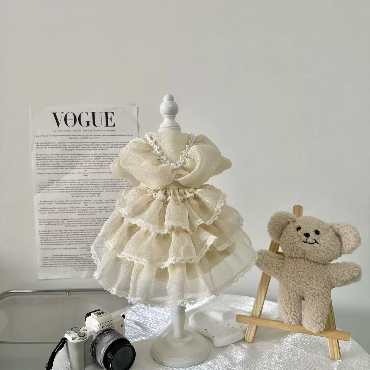 Pet Dog Cat Original Handmade Custom Spring/Summer Design Advanced Minimalist Korean Cake Skirt