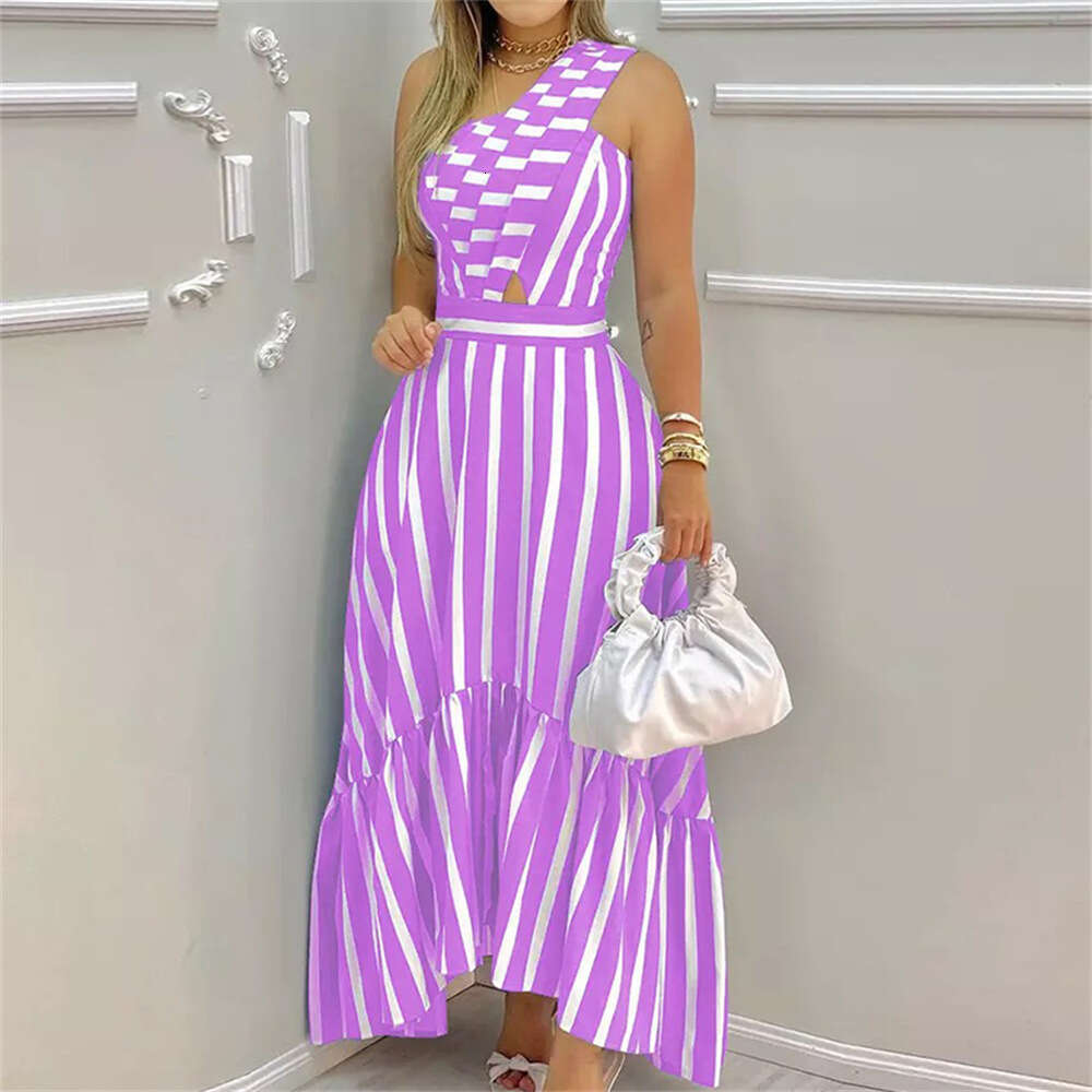 Spring New Women's Clothing Fashion Temperament Slim Fit Design Slanted Shoulder Splicing Personality 661 KLMY