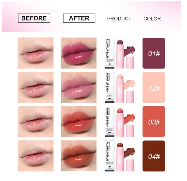 Ibcccndc Big Mouth Feng lipstick DuDu lip moisturizing fade lip lines elastic moisturizing 4 colors