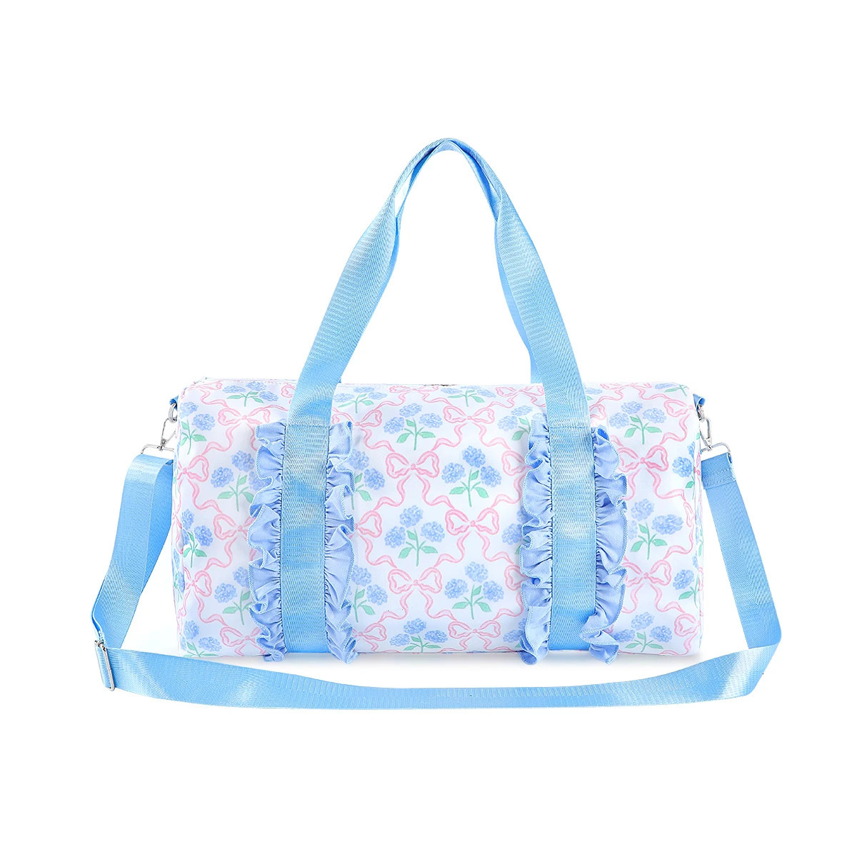 Floral Print Weekend Bag Lightweight CarryOn for Airplane Travel Customizable Medium Overnight 250311