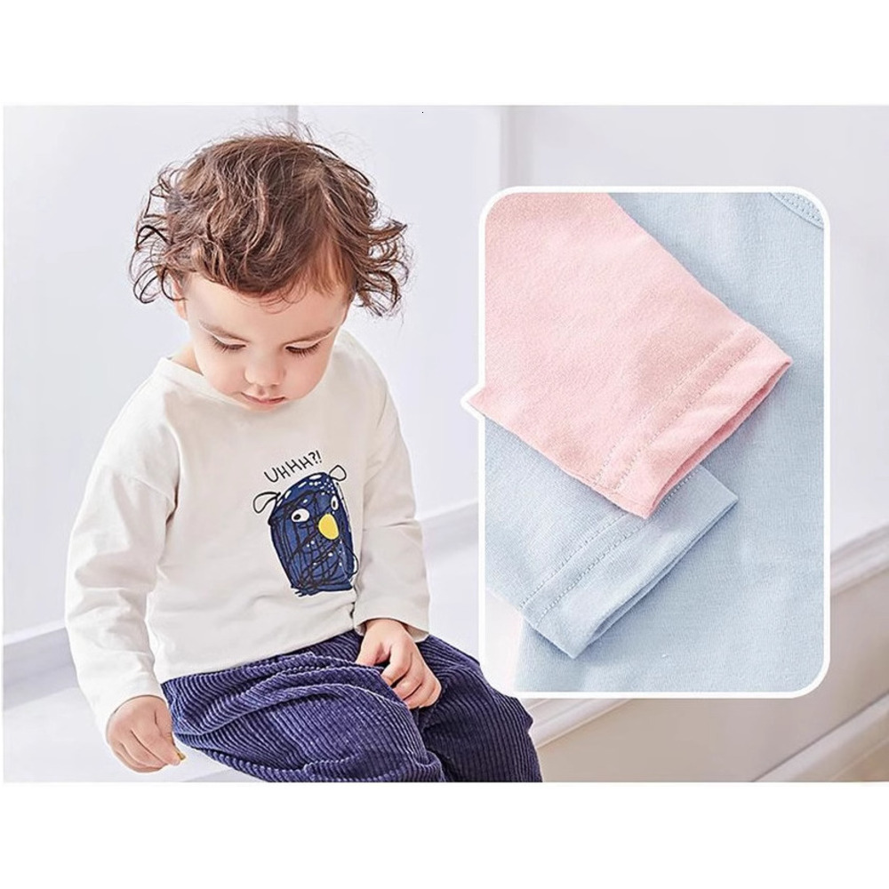 Ddmyshoesvip Spring Clothes Baby Year Old Girl Long Sleeved T Shirt Boy Pure Cotton Bottom Shirt Boys And Girls Autumn Clothing
