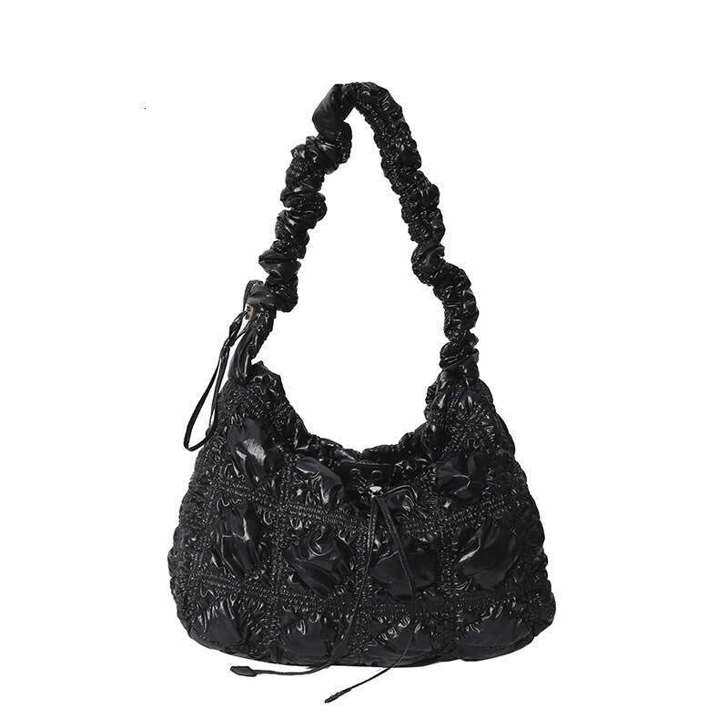 New Korean Drawstring Pleated Cloud With Fashionable Foam Down, Single Shoulder Crossbody, Hand-Held, Underarm Tote Bag B2