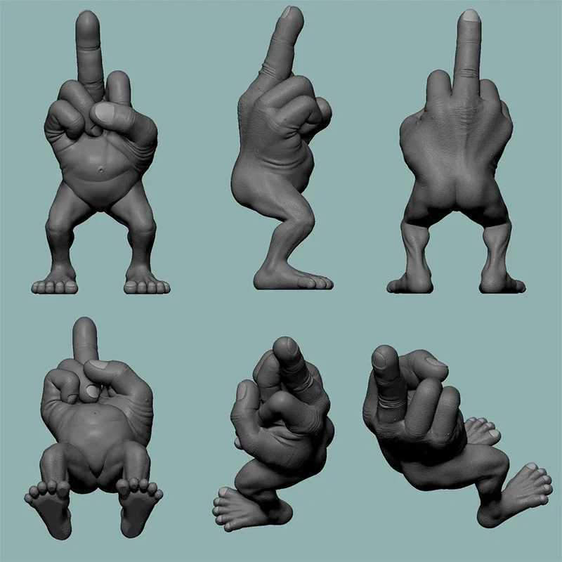 3d Printed Middle Finger Funny Gifts Desktop Decorations Figure Refers To Funny Office Desk Ornaments Funny Toys 7.5x3.5x3cmT250310