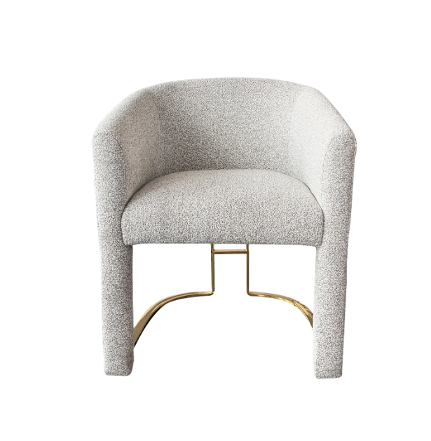Stylish Gemini Dining Chair with Comfortable Curved Armrests for Modern Lounges