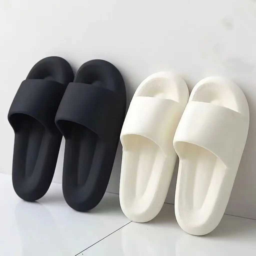 Crestar Summer New Platform Slippers For Women Fashion Soft Cloud Outdoor Beach Sandals Couple Indoor Antiskid EVA Bath SlidesT250311