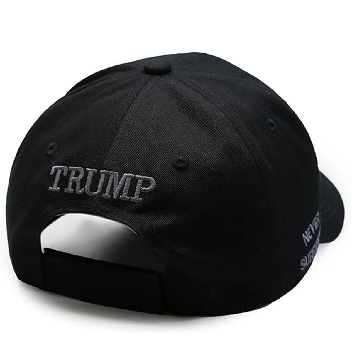 1Pc Black Hat Never Surrender Maga Us Embroidered Adjustable Baseball 250311