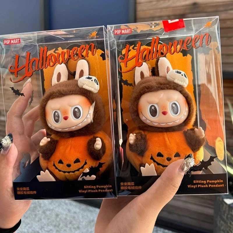 Labubu Pumpkin Monster Halloween Carnival Cute Cartoon Vinyl Doll Desktop Decoration Toy Gift Figures Decorative BirthdayPresentC250310