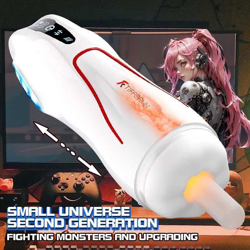 Male Masturbation Cup Masturbation Machine Heating 9-Frequency Vibration Pump Interactive Sound Oral Sex Adult Sex ToyXJ250311