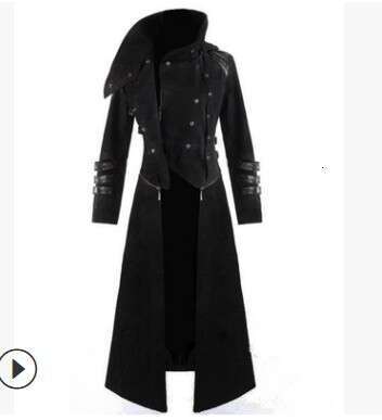 19 Winter Long New Coat Men's Trend Slim Fit Handsome Gentleman Style Stand Up Collar