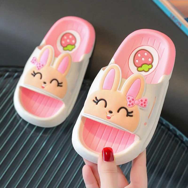 Childrens slippers summer womens cute home decor parent-child male dinosaur princess indoor bathroom anti slip soft soleT250311