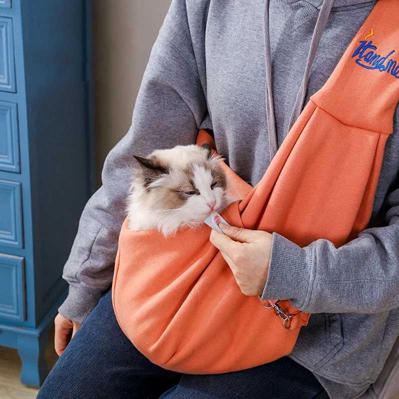 Cat Carrier Bag Pet Puppy Out Crossbody Shoulder Bag Outdoor Travel Portable Cat Puppy Sling Bag For Small Dog Pet Supplies 250205