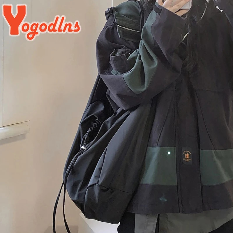 Yogodlns Large Capcaity Nylon Shoulder Bag Female Travel Light Tote Bag Casual Solid Color Crossbody Bag Hobo Bag Purse 250310