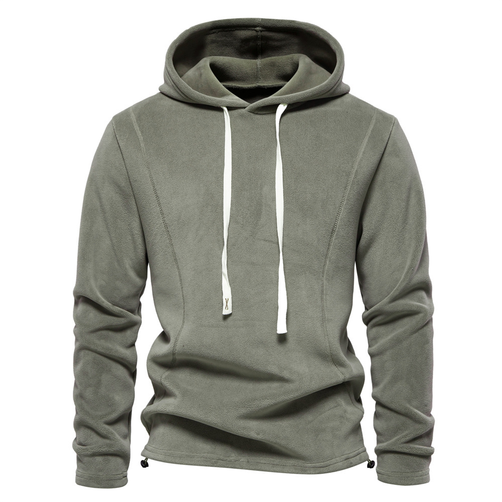 fashion Autumn And spring New Long Sleeved Hooded Trend Versatile Men's Fleece Warm Sweatshirt