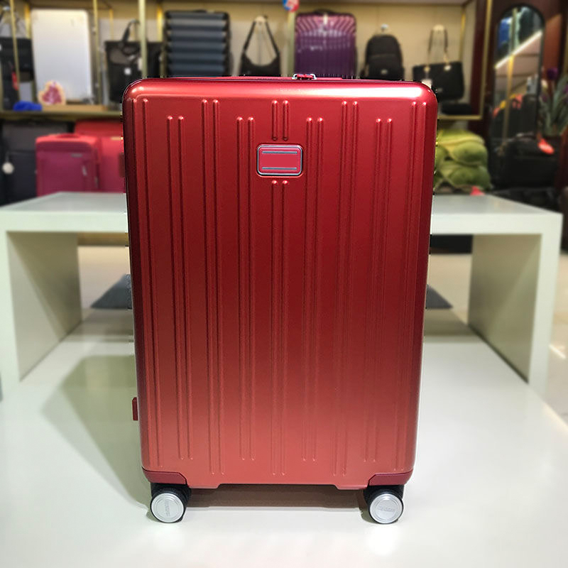 Designer Suitcases Luggage Smooth shiny surface Travel Wheels Boarding Women 21 inches Men Trolley Rolling Bag High Quality Metal