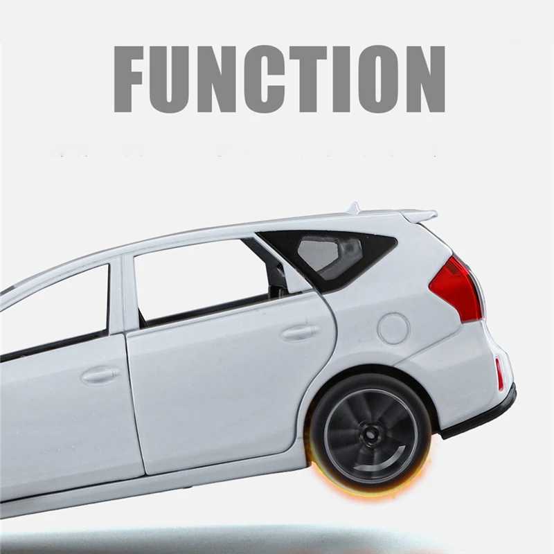 New Arrival 1/32 TOYOTA PRIUS Alloy Car Model Diecast Metal Toy Vehicles Car Model High Simulation Sound and Light Collection Childrens Gift T250311