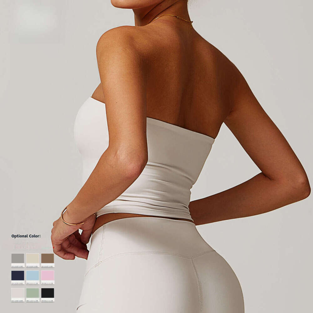 Strapless Sexy Back Sports Bra for Women Shock Resistant Quick Drying Fitness Yoga Top Man Woman Tees Tops Womens T Shirt Clothes