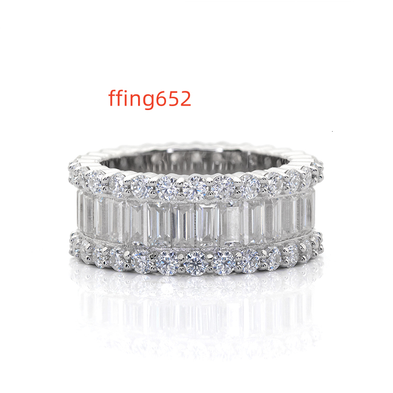 Moissanite Band Eternity Diamond Rings Moissanite
