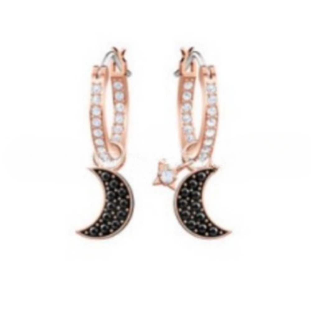 Designer's hot selling high-quality pulsating heart earrings women's swan element crystal dynamic earrings wedding party charm unlimited