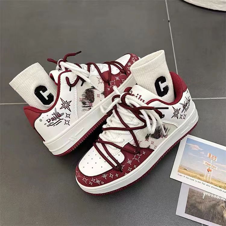 2025 Designer Spring And Summer New Shoes Internet Multi-function Men's Casual Shoes Red Graffiti Outdoor Shoes Student Couple Sports Shoes Child