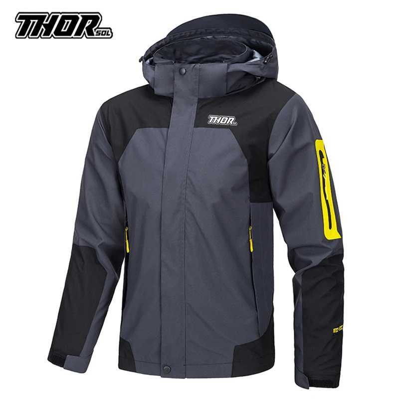 THORSOL Cycling MTB Waterproof Jacket Bicycle Clothing Motocross Outerwear Men Mountain Bike Coat Chubasquero Impermeable HombreT250311