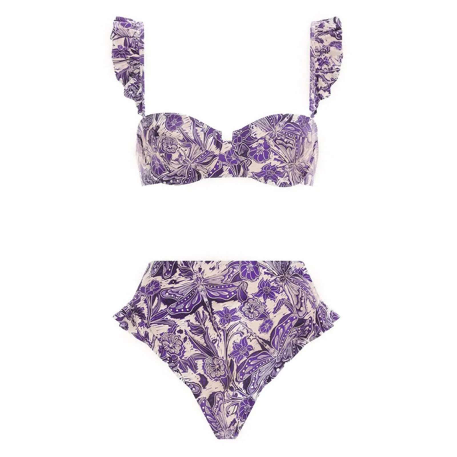 Female Bathing Suit Beach Wear Women Bikini Sexy High Waisted Skirt Split Swimsuit Three Piece Set Summer Swimwear
