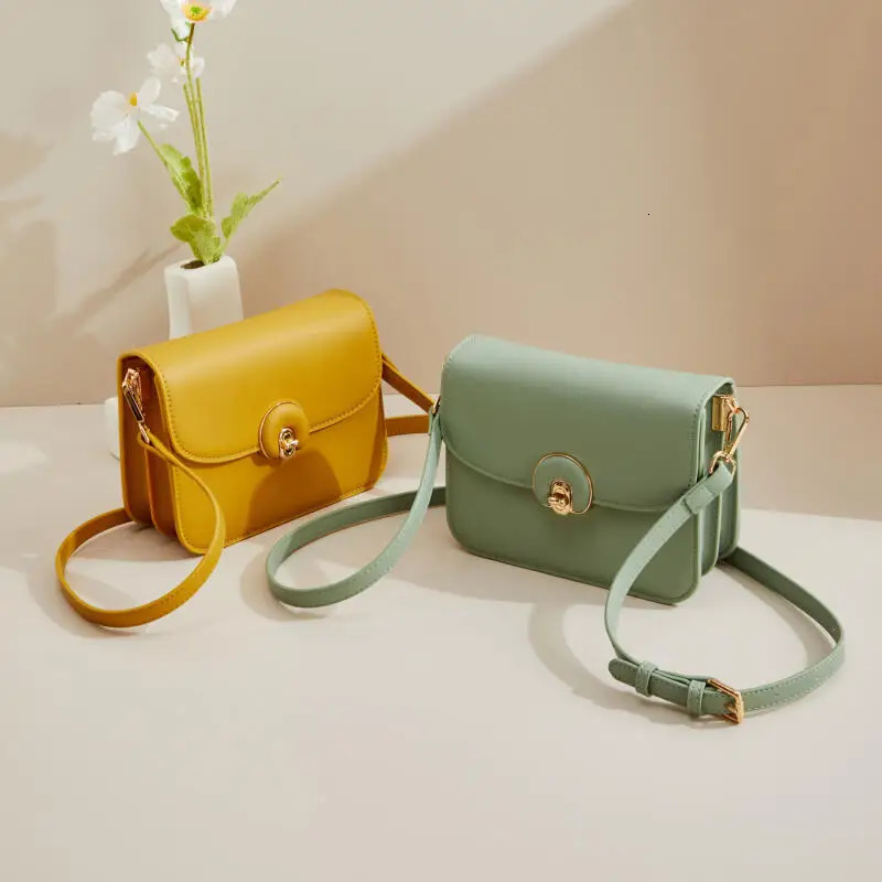 Fashion Women Crossbody Bags Simple Flap PU Leather Female Shoulder Bags Ladies Small Square Sling Bags Casual Handbags 250310