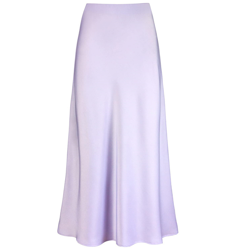 K44170 Gentle temperament spring and summer silky texture forged acetate vertical high waist fishtail skirt female