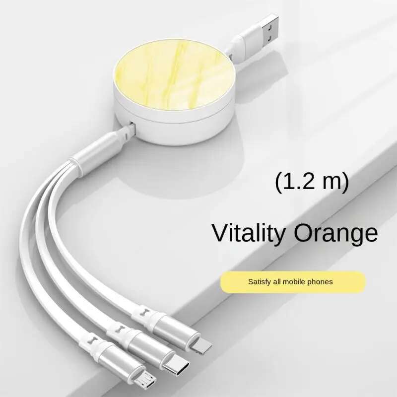 RYRA 3 In 1 USB Universal Multi Function Cell Charger Cord 6A Super Fast Charging Cable For Phone