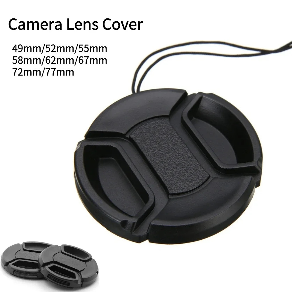 49mm 52mm 55mm 58mm 62mm 67mm 72mm 77mm Camera Lens Cap SnapOn CenterPinch Cover for DSLR 250304