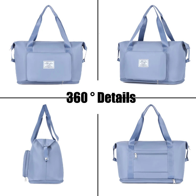 Fashion Casual Unisex Luggage Bag Oxford Solid Color Wearresistant Waterproof Multi Pocket Large Capacity Storage Travel bag 250311