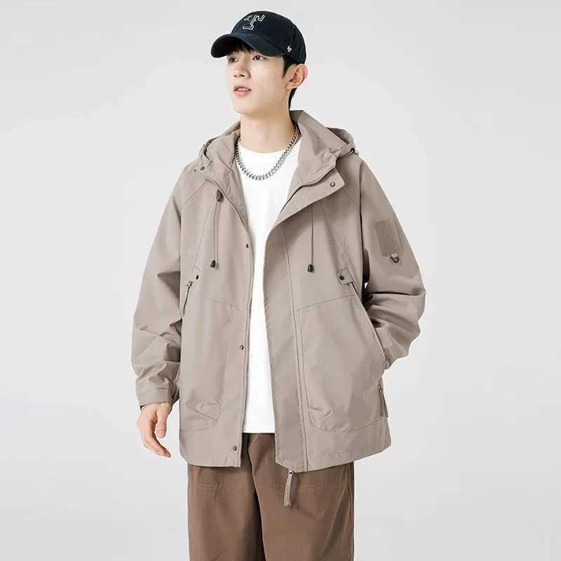 2024 Spring And Autumn Waterproof Outdoor Jacket Men Womens Same Style Jacket Machinery Workwear Mens WindbreakerT250311