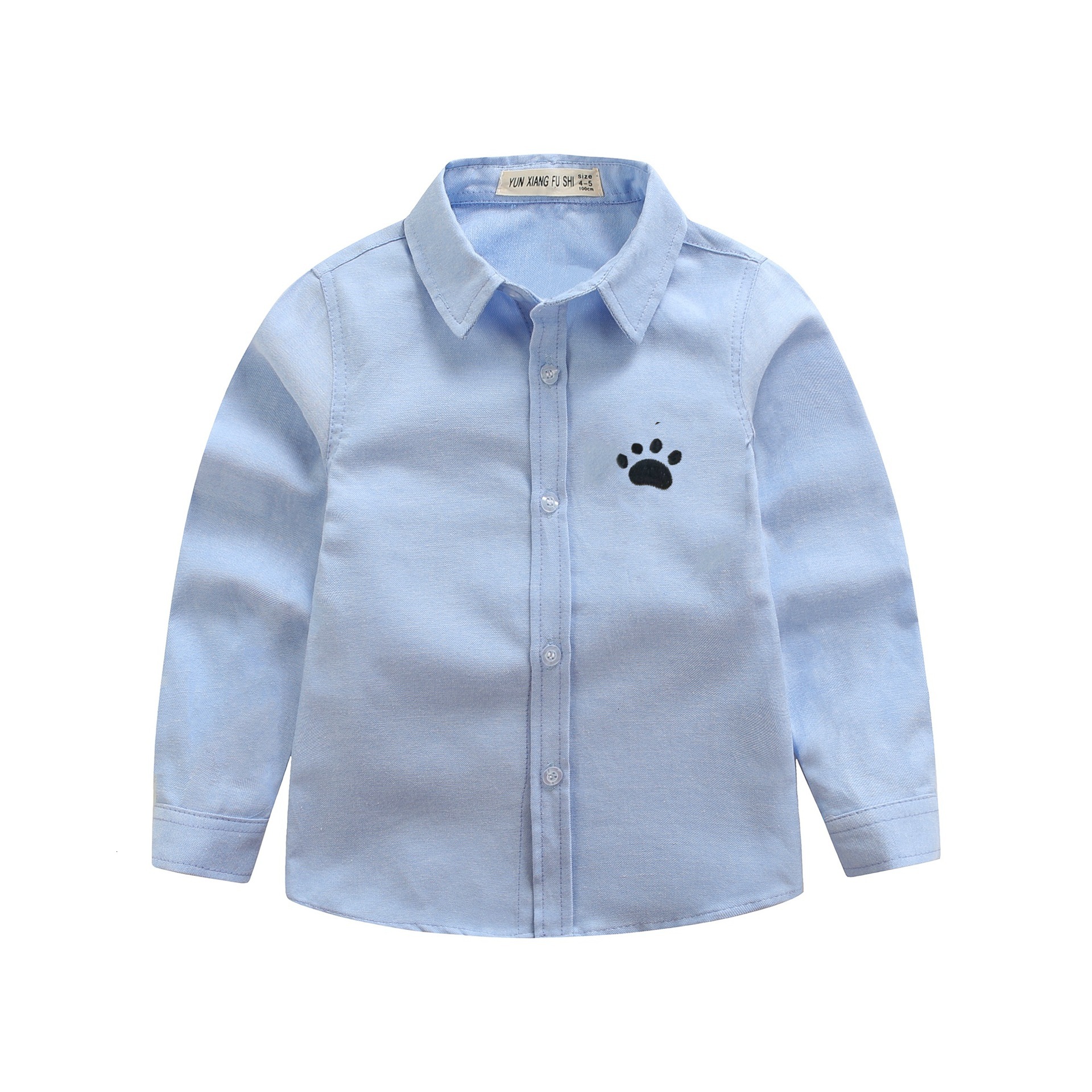 Ddmyshoesvip Boys Long Sleeved New Spring Autumn Clothing Baby White Shirt Cotton Small Medium And Large Children Lapel Top Trendy