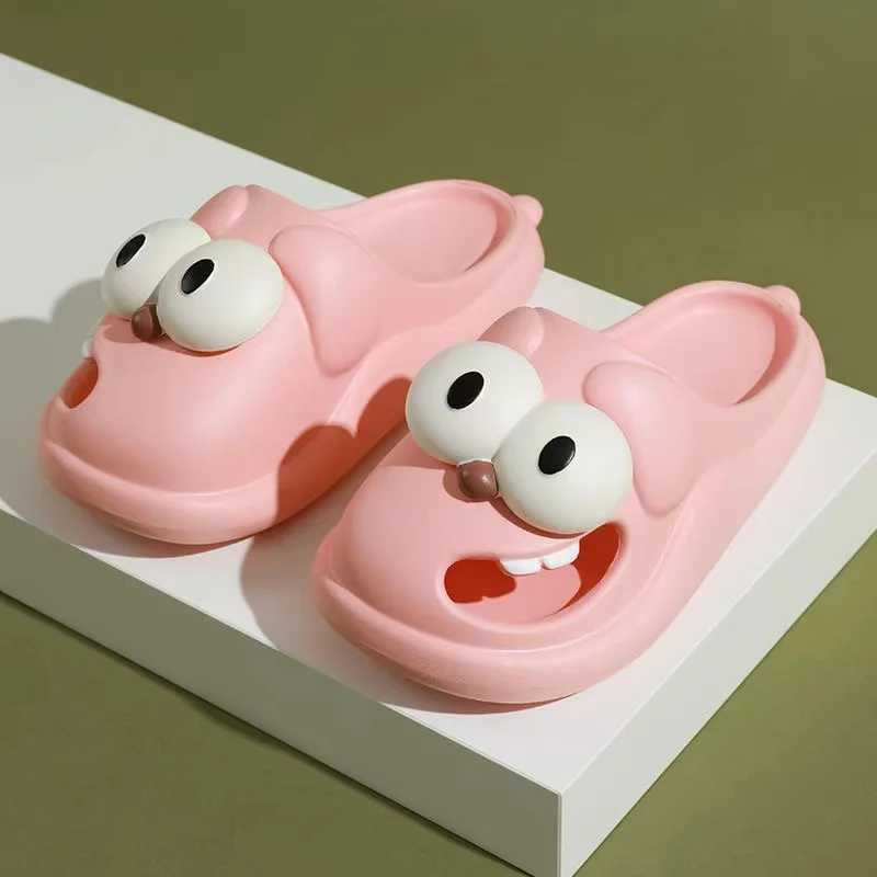 WomenS Cartoon Slippers Summer Beach Cloud Big Eyes Dog Kawaii Slides Sandals Funny Flip Flops Indoor Outdoor Soft Non SlipT250311